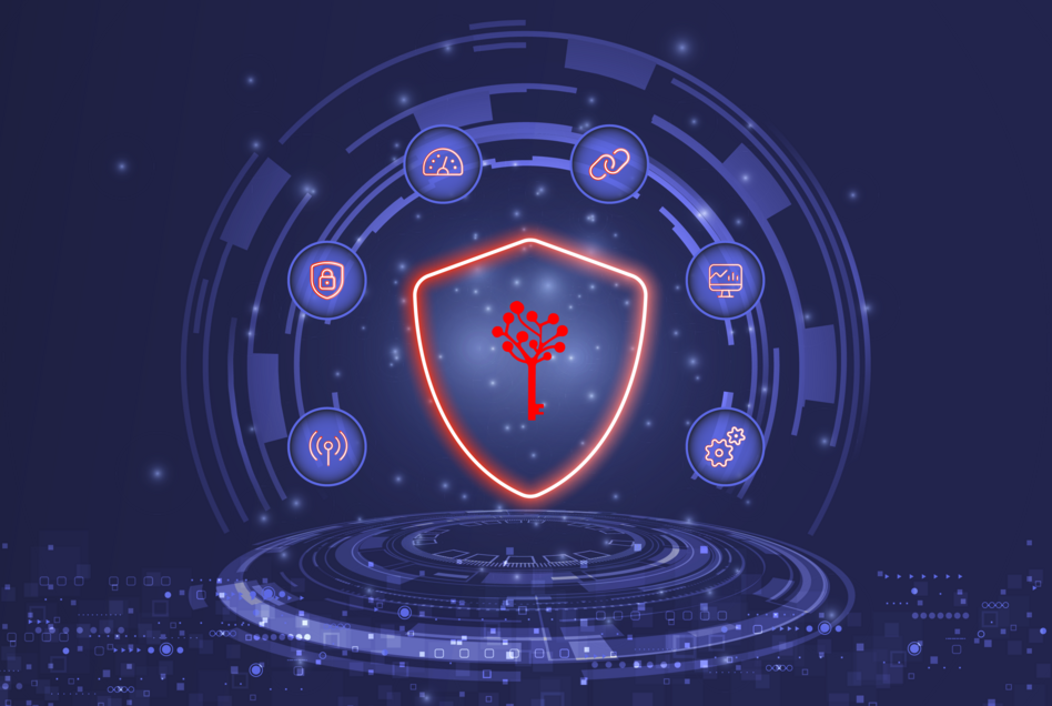 PHYSEC logo and symbols for the functions of IoTree